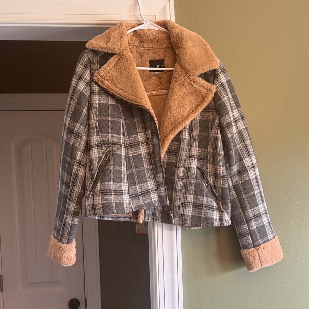 KUT from the Kloth Plaid Coat Small